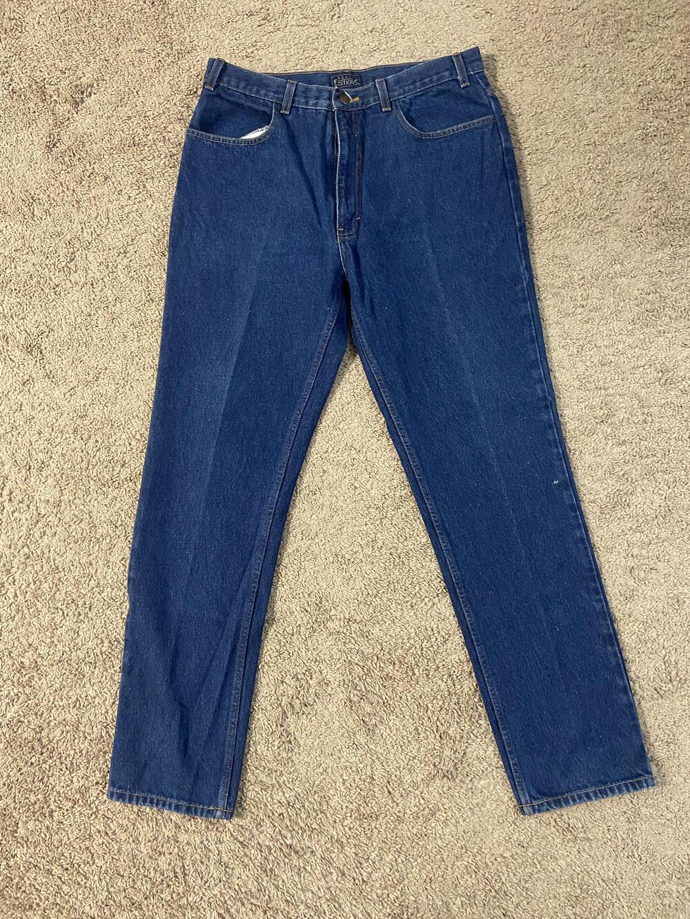 Basic Editions Jeans Mens 36x34 Blue Denim Straight Leg Classic Cotton 3073